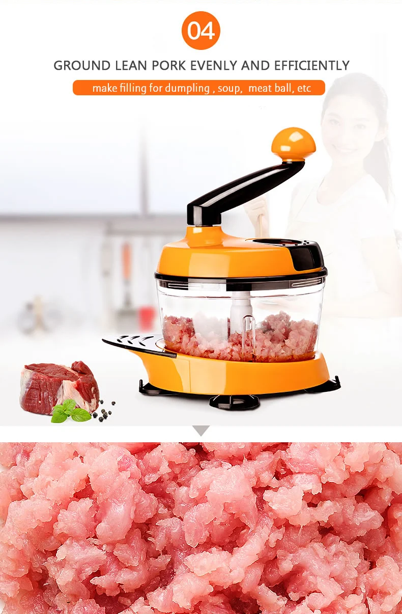 Migecon 1.5L кухонная мясорубка измельчитель овощей бытовая ручная кухонный комбайн детское питание ингредиенты Мясорубка многофункциональная