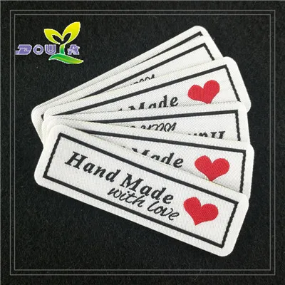 20pcs adhesive label Шток ручной работы с любовью железные этикетки для одежды с сердцем железные бирки для одежды сумки ручной работы термо-клейкие этикетки для одежды - Цвет: 20pcs adhesive label