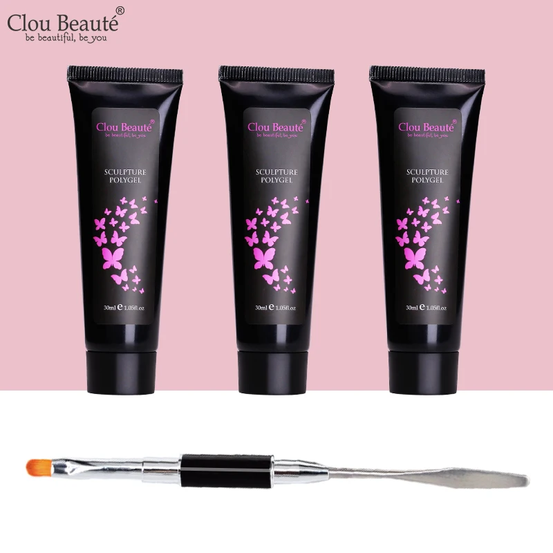 Clou Beaute гель лак для ногтей полигелевые ногти строительный гель для полировки поли гель набор для наращивания ногтей Слип раствор жидкий Маникюрный Инструмент