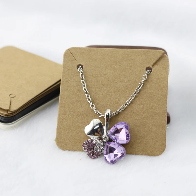 100 шт. картонные ярлыки для ювелирных украшений 5 х5 см|jewelry card necklace|necklace displayjewelry |