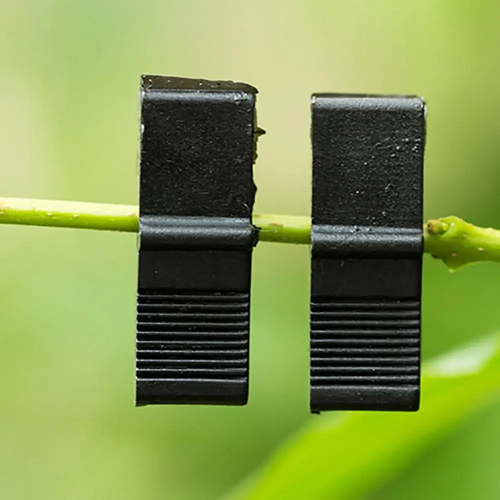 100pcs Grape shelter shed film zipper clip plastic fixed fruit tree greenhouse black @16 | Дом и сад