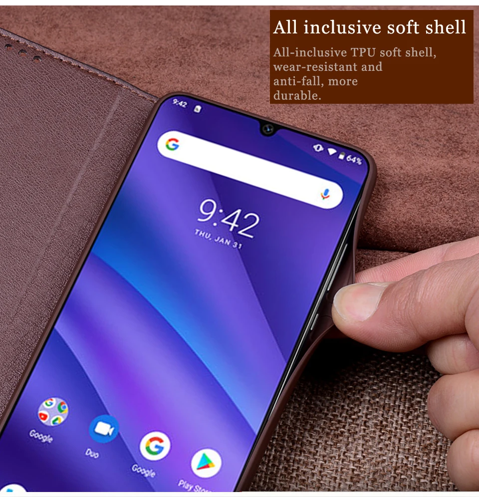 Чехол-книжка из натуральной кожи для UMIDIGI A5 PRO, Магнитный чехол для UMIDIGI A5 PRO, чехол s, кожаный чехол для телефона, чехол s Fundas