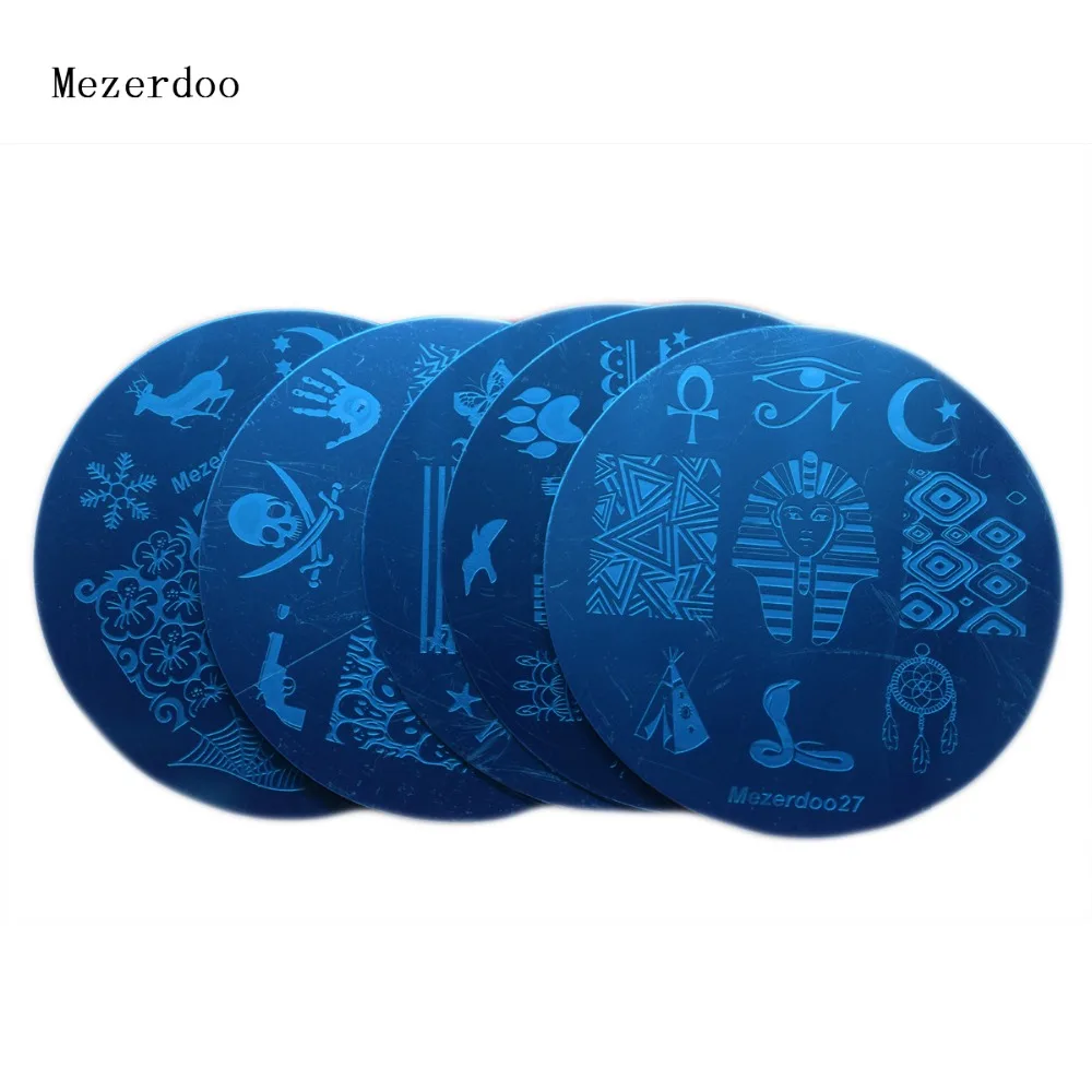 Штемпель для дизайна ногтей 10Pro набор из 1 скребка стемпинга 5 см круглые пластины