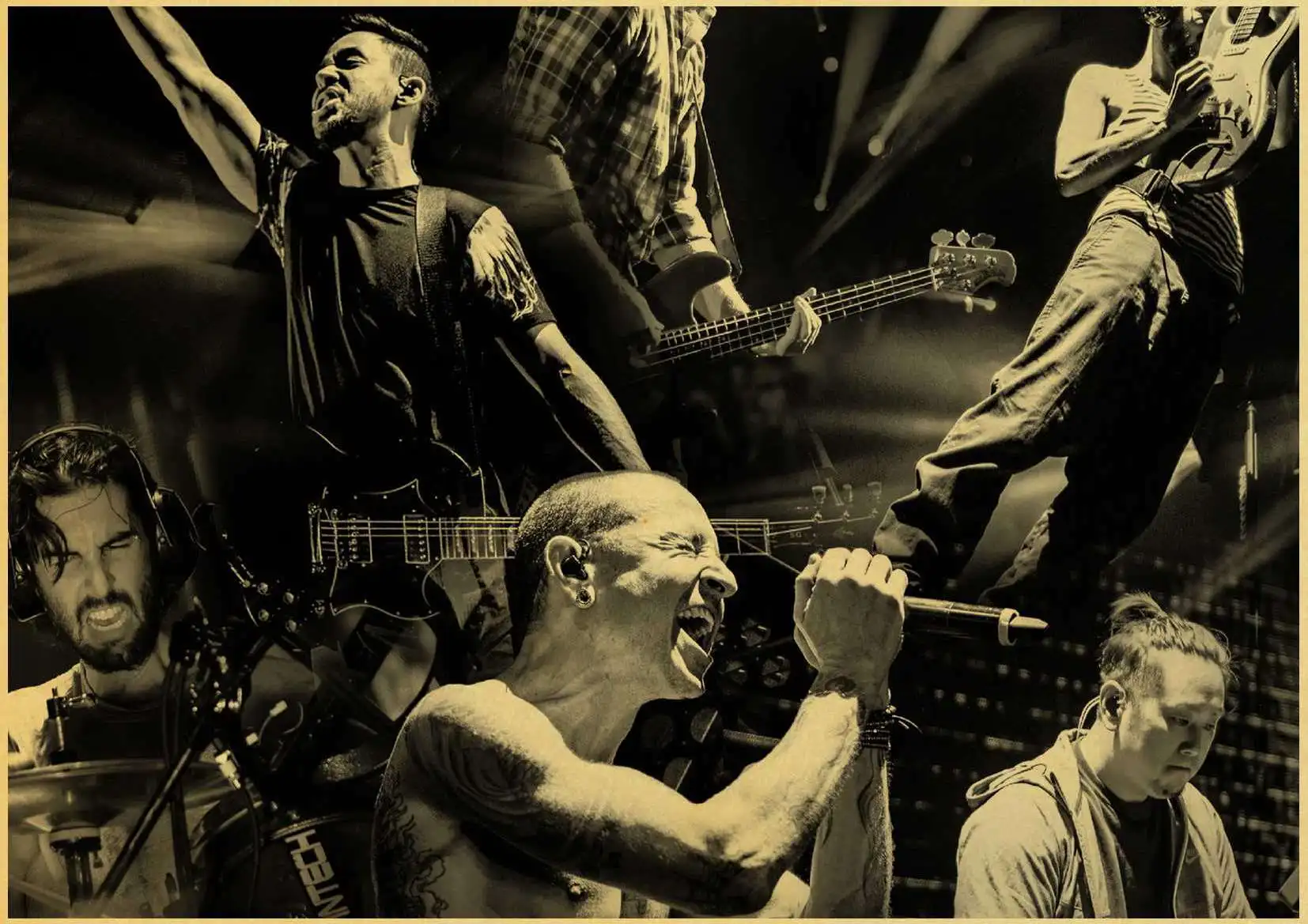 Рок-музыка плакат LINKIN PARK крафт-бумага Ретро Плакаты для дома декоративная роспись стены Искусство - Цвет: W064