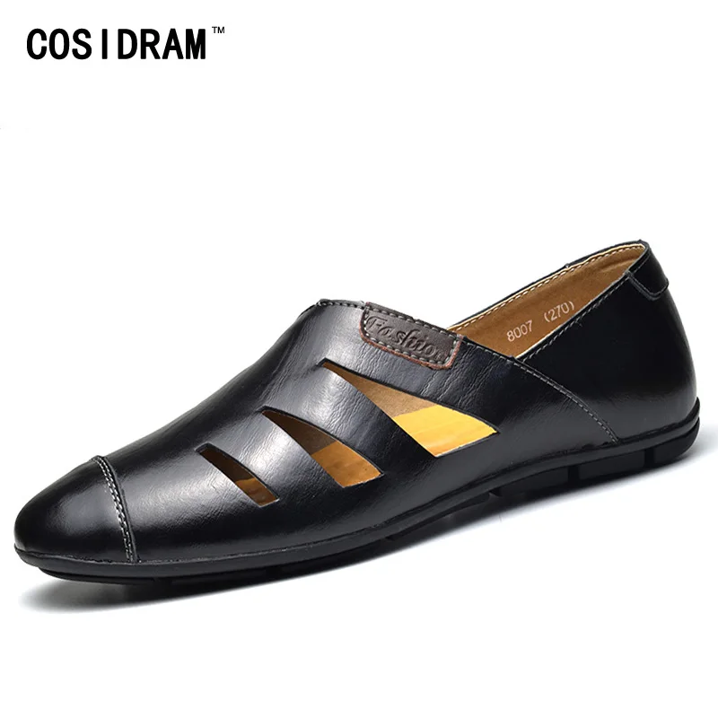 COSIDRAM/мужская повседневная обувь из натуральной кожи Новинка 2018 года Летняя с