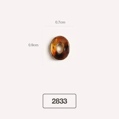 2833 New 10pcs natural amber rhinestone metal nail art jewelry Japanese alloy nail art DIY decoration shining diamond nail accessory - Цвет: 2833
