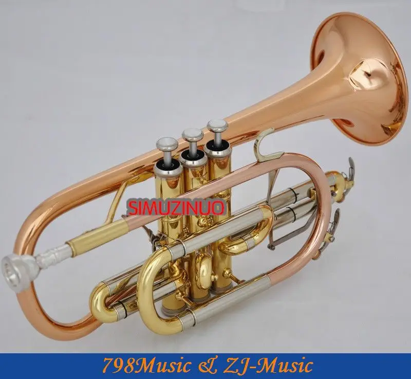 Профессиональная Роза из латуни рога в плоский новый двойной Триггеры труба с