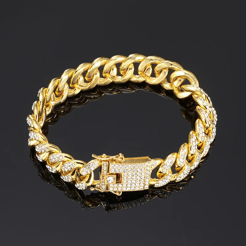 Бегущая бабочка Майами Пряжка хип хоп Полный Стразы сверкающий кубинский