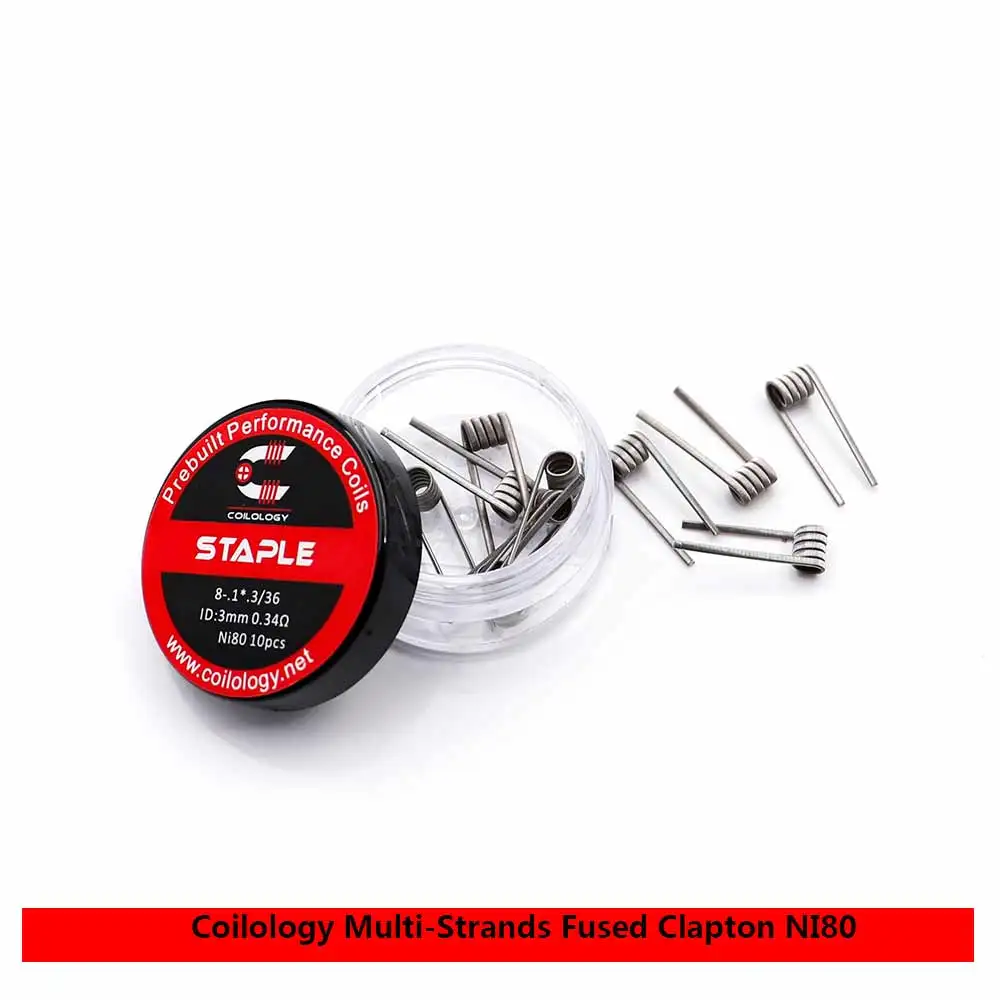 Coilology multi пряди Сплавленный Clapton NI80 0 32 Ом DIY катушки для электронной сигареты RDA RTA