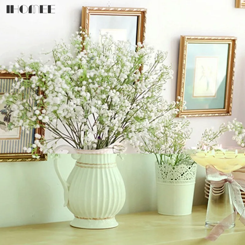 Искусственные Babysbreath свадебные декоративные пластиковые Гипсофилы маленькие