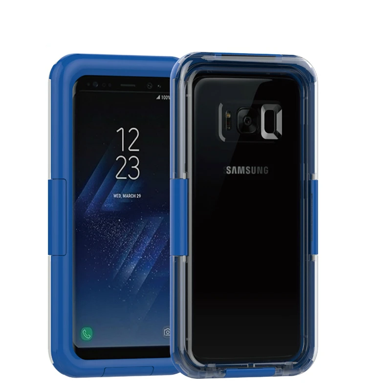 Панцири подводный Спорт случае schookproof Призма Водонепроницаемый Телефонные Чехлы для Samsung Galaxy S8 S8 плюс пк силиконовые гибрид обложка