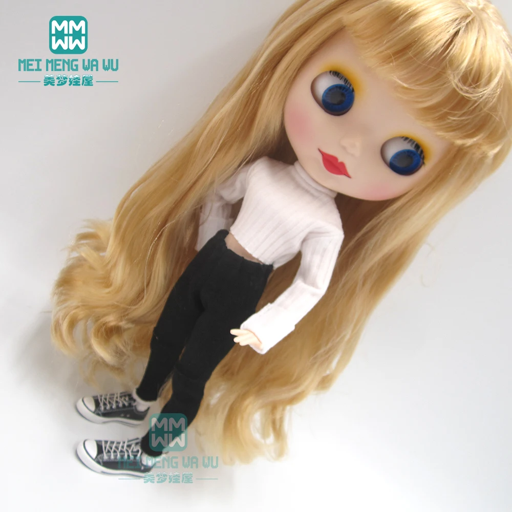 1 шт. Blyth Кукла одежда Повседневный Белый свитер, рваные брюки для Blyth Azone 1/6 кукла аксессуары