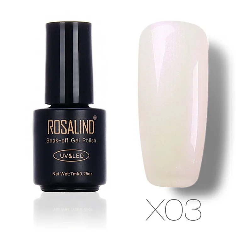 X03 ROSALIND 7 мл перламутровый УФ-гель для ногтей чистый цвет УФ-лак замачиваемый для ногтей полувернис Перманентный Гель-лак - Цвет: X03