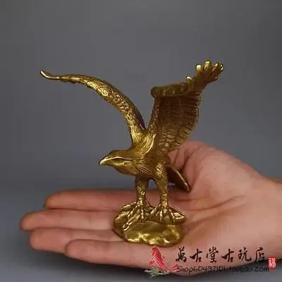 

Старая китайская латунная статуя счастливого летающего орла ручной работы fengshui