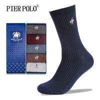pier polo socks fashion brand men socks 5 pairslot crew cotton compression socks winter embroidery dress socks men