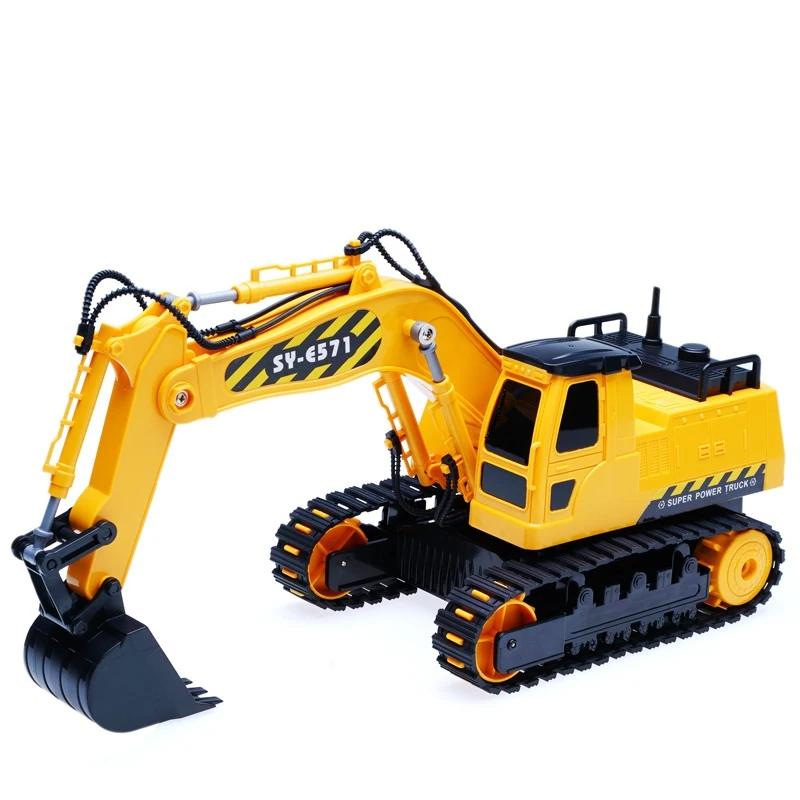 Newest Boy Gift RC Excavator Model 2.4G Remote Control Constructing Truck Crawler Digger Electronic Engineering Toy | Игрушки и хобби