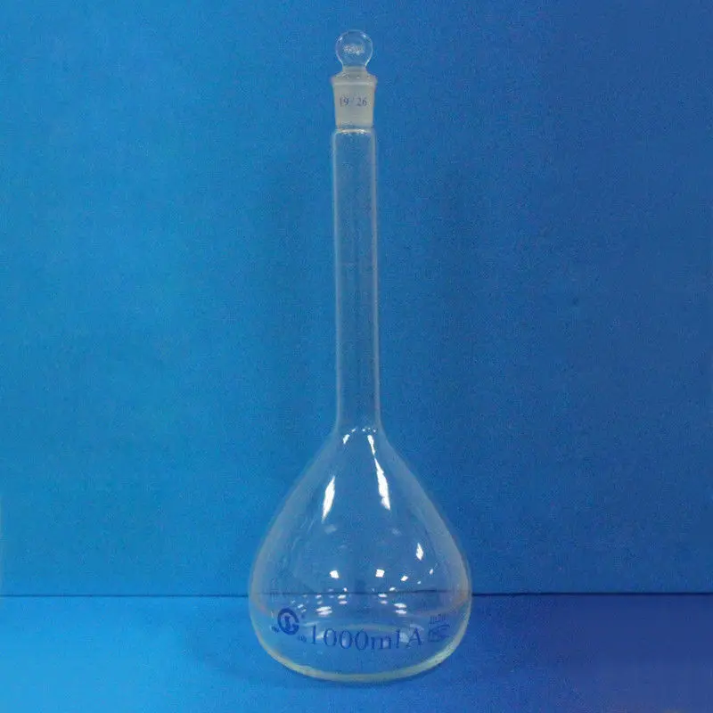 1000 мл стеклянная мерная колба 1 литр лабораторная химическая посуда|chemistry