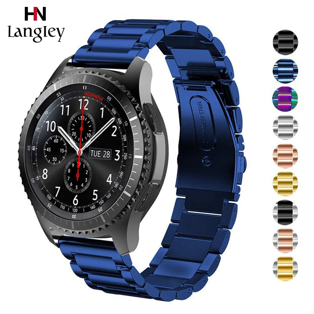 Ремешок из нержавеющей стали для наручных часов Samsung GearS2/S3 Classic Frontier 20 22 мм galaxy Watch