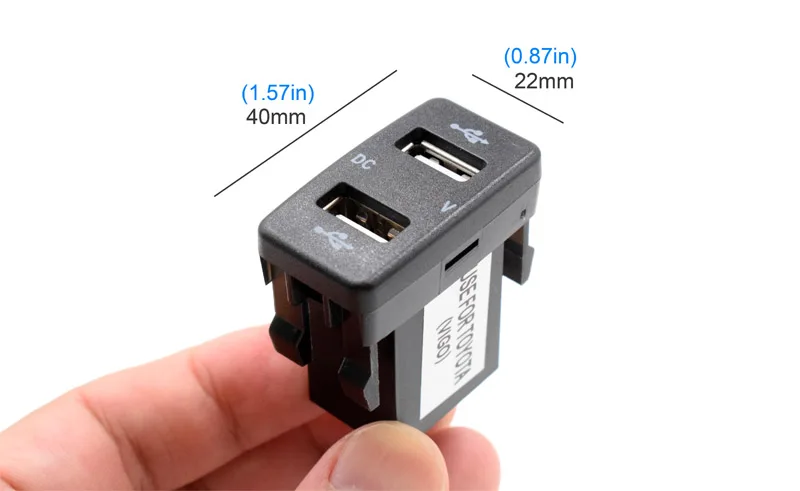 XCGaoon 5 шт. 5 в 4.2A 2 разъем USB Автомобильное зарядное устройство адаптер с светодиодный вольтметр Для TOYOTA power Преобразователь мощности