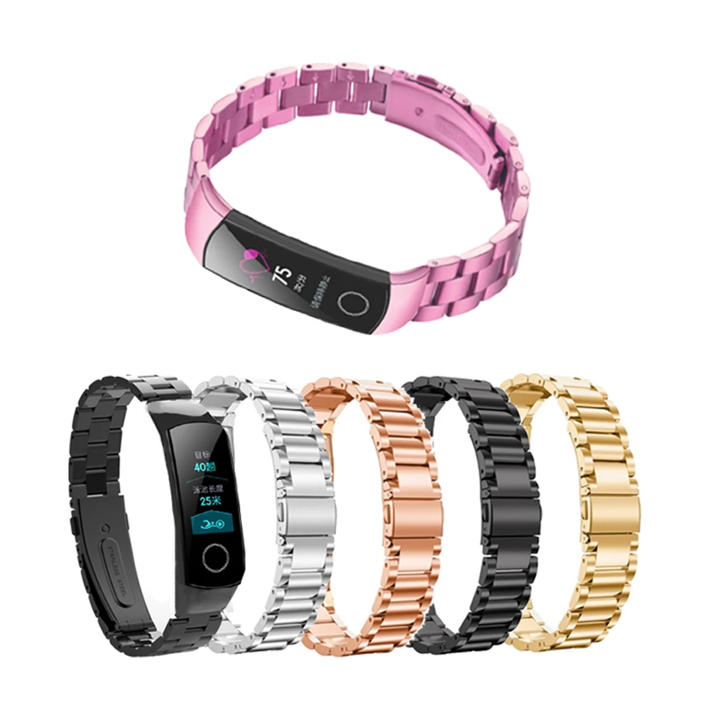 Металлический ремешок для honor band 5 4, браслет из нержавеющей стали, браслет для huawei honor band 5, оксиметрические Смарт-часы, модный ремешок для часов