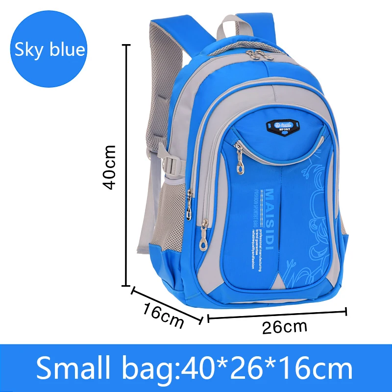 Sky blue small Школьный ранец для начальной школы 1, 3, 4, 6 лет, для мальчиков и девочек, Детский рюкзак на плечи, ультра-светильник, подарок для мальчика 6-12 лет - Цвет: Sky blue small