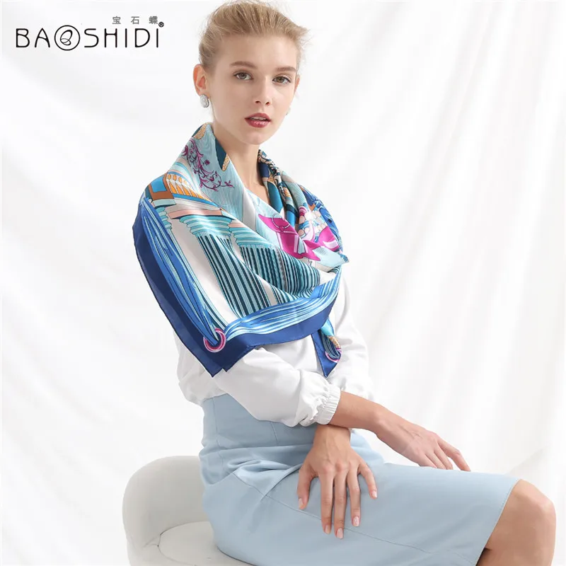 Шарф женский из 100% шелка модный модный|floral scarf|brand scarf womenfashion women |