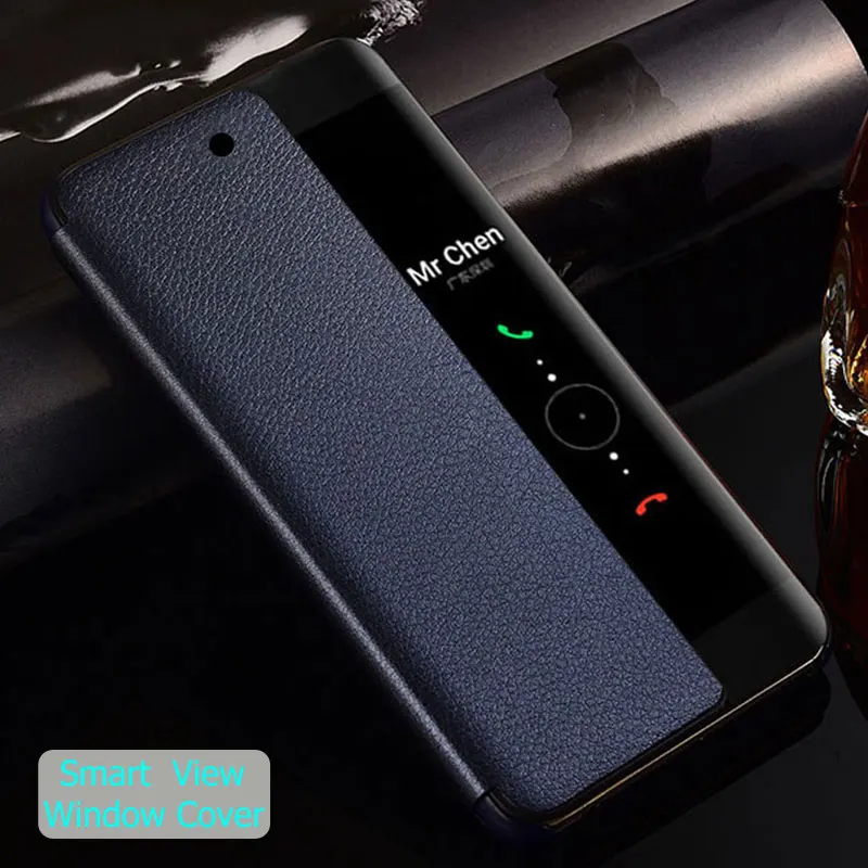 Умный чехол-книжка с окошком для экрана Huawei p20 Pro Mate 10 Lite кожаные чехлы P10 Plus 20 x