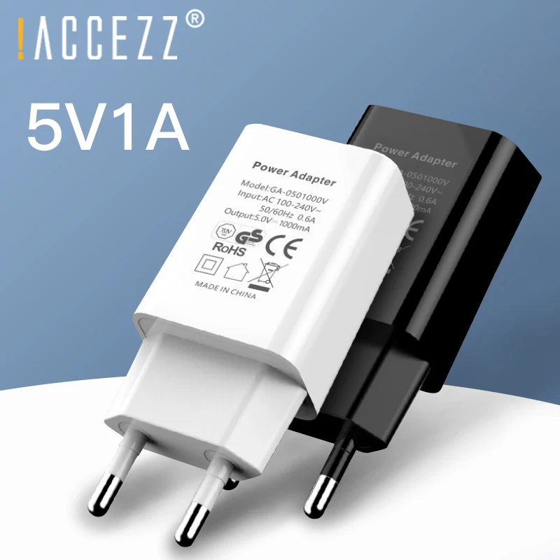 ! Зарядное устройство ACCEZZ 5 В 1 А настенное зарядное для iPhone X 8 7 iPad адаптер ЕС США
