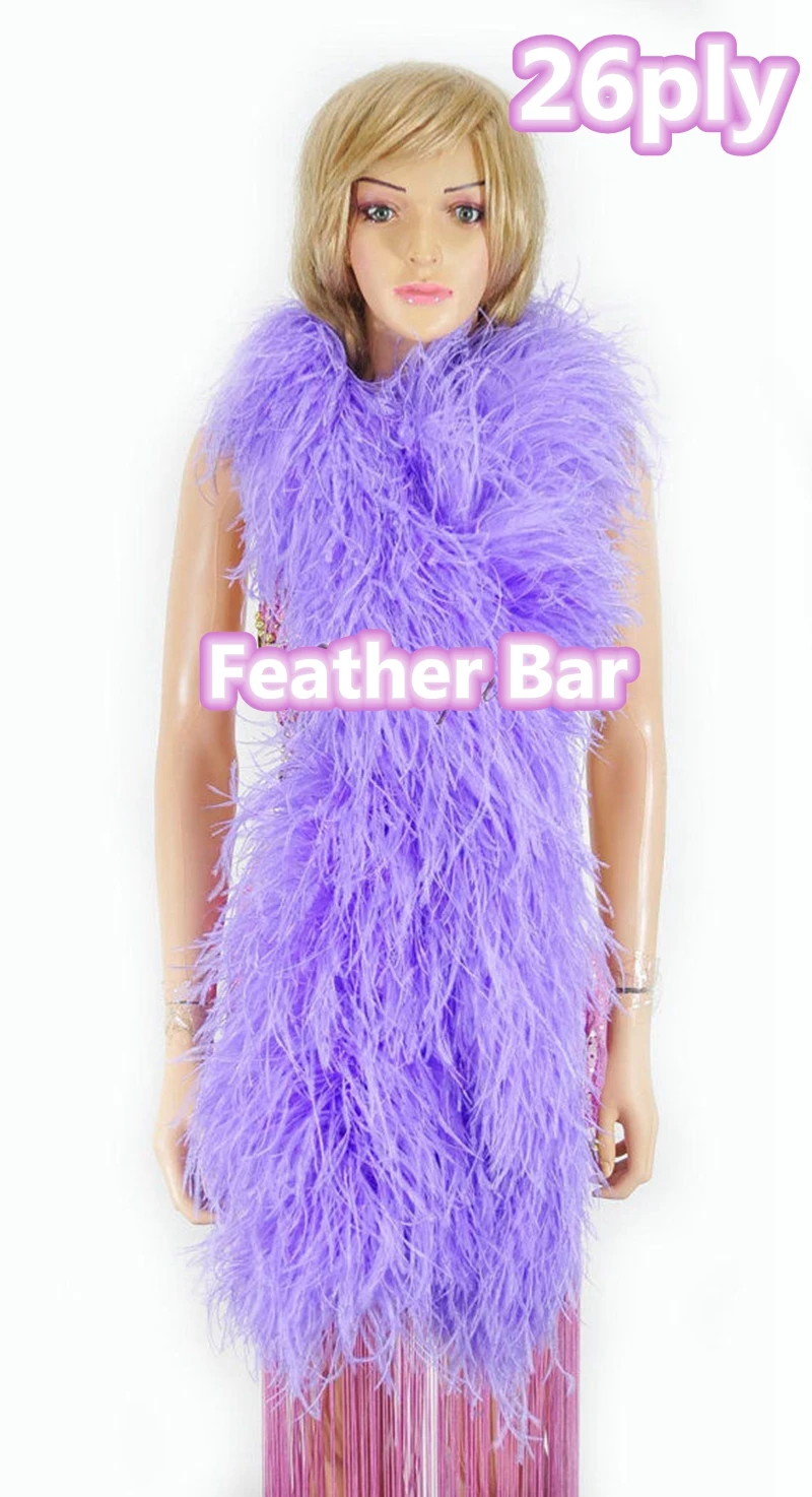 Новое поступление! 10 м/лот светло-фиолетовые костюмы боа из страуса/отделка для