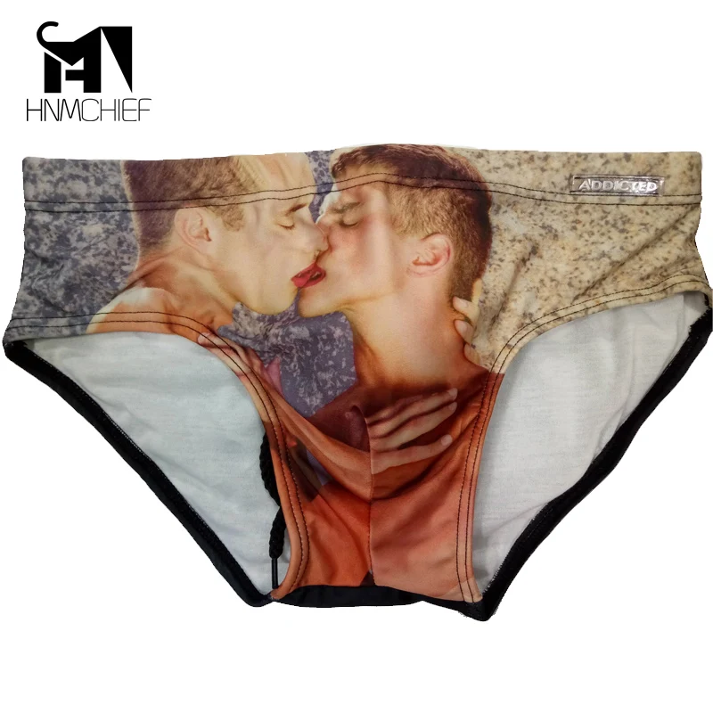 Мужские трусы брифы из нейлона и спандекса синие однотонные дышащие сексуальное