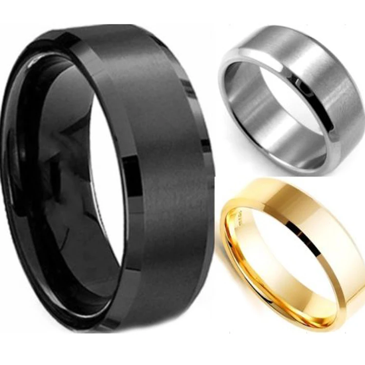 

Charming High Quality 3 Colors Black Gold Silver Stainless Steel Male Ring Fashion Jewelry Accessories RING-0079