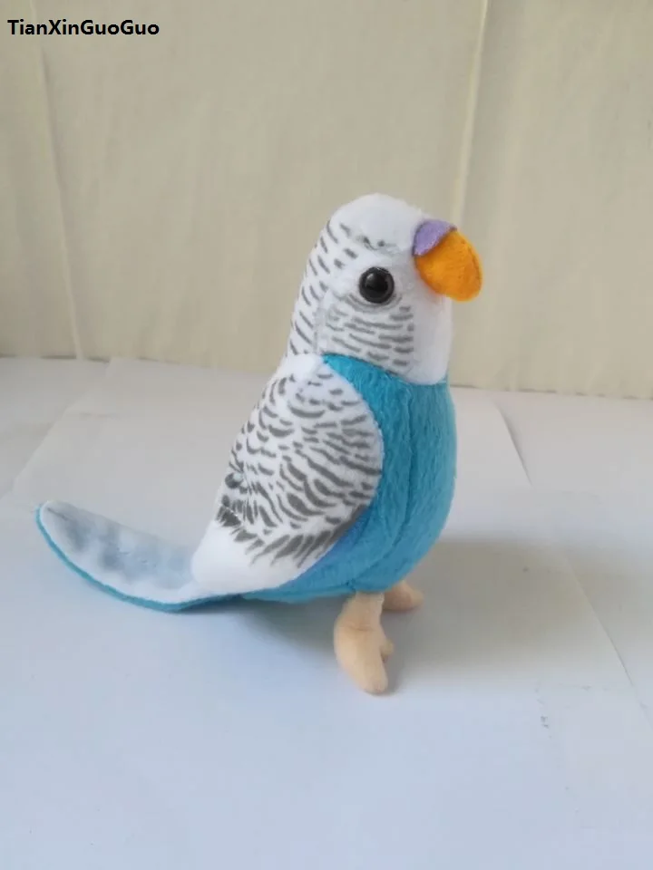 

about 12cm blue small parrot bird plush toy cute parrot soft doll baby toy gift d0898