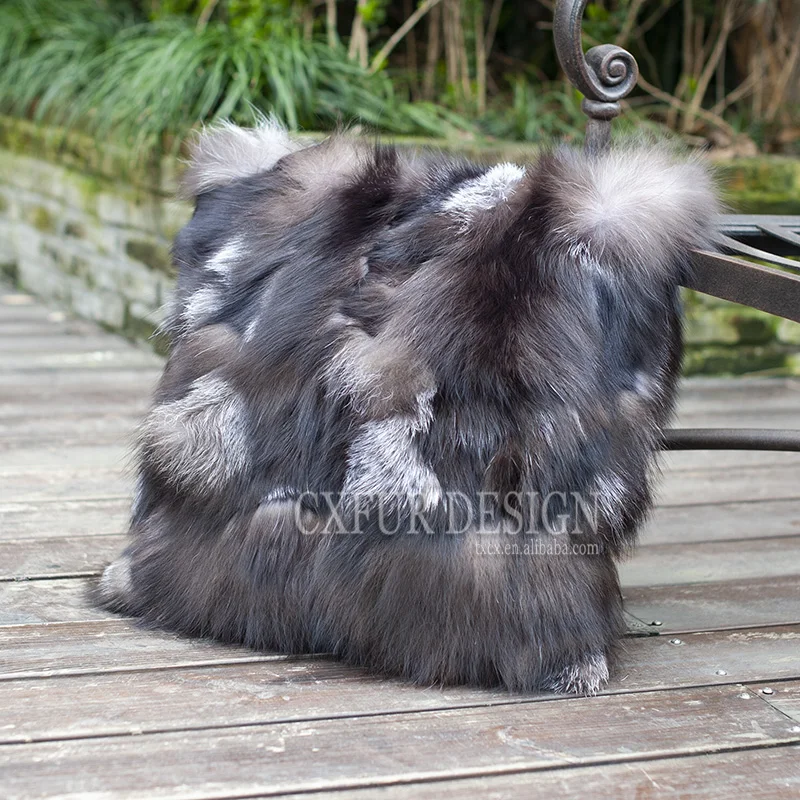 Новые товары оптовая продажа наволочка из лисьего меха в стиле пэчворк|cushion