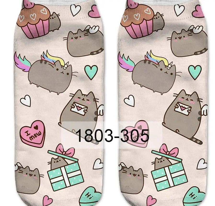 Носки женские короткие с рисунком животных 10 пар/упаковка|Носки-следки| |