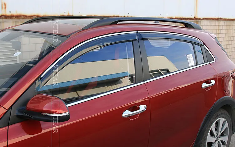 Vtear для Kia Rio X-Line 5, аксессуары для автомобиля, защита от дождя, окно, козырек, дефлекторы, тент, отделка, наружное украшение, защита от солнца, ABS