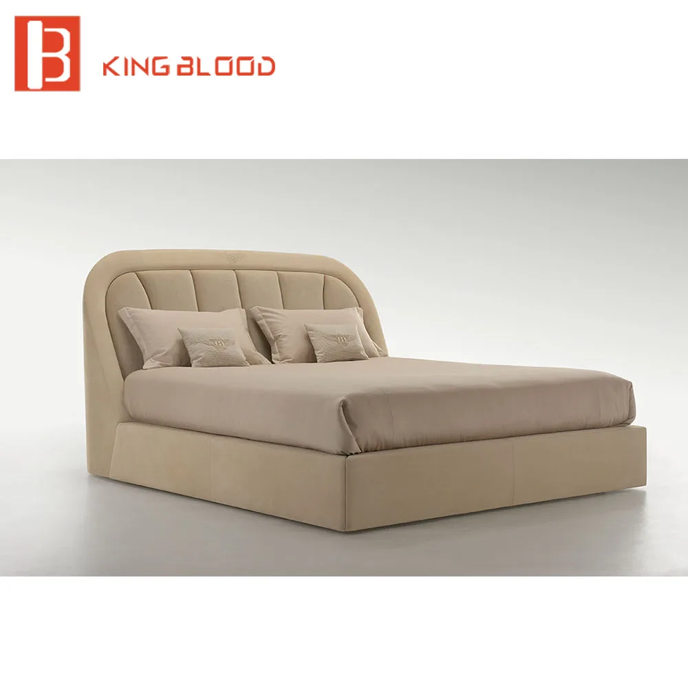 Роскошный дизайн Европейский стиль мягкая кожаная кровать набор мебели для