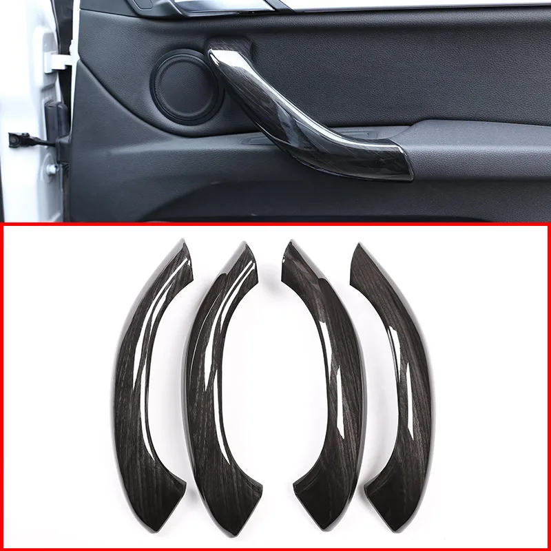 

4 шт., черная древесина для BMW X1 f48 2016-2019, автомобильная внутренняя дверная ручка из АБС-пластика, отделка для BMW X2 F47 2018 2019