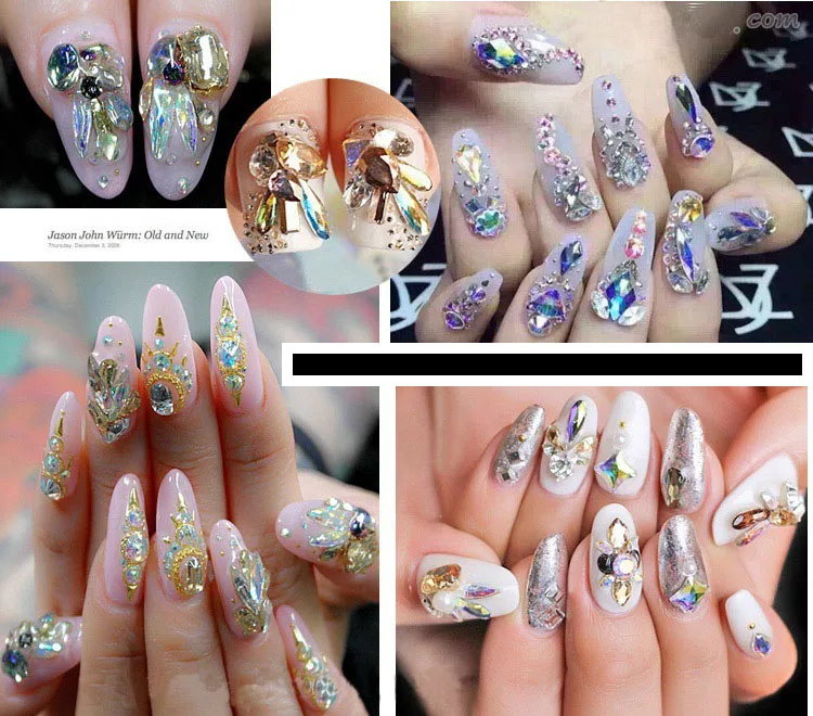 NEW! AAA Grade High quality Crystal Clear 30/100pcs 30 shape hot-fix/glue on Rhinestone for Nail art garments Free shipping | Дом и сад