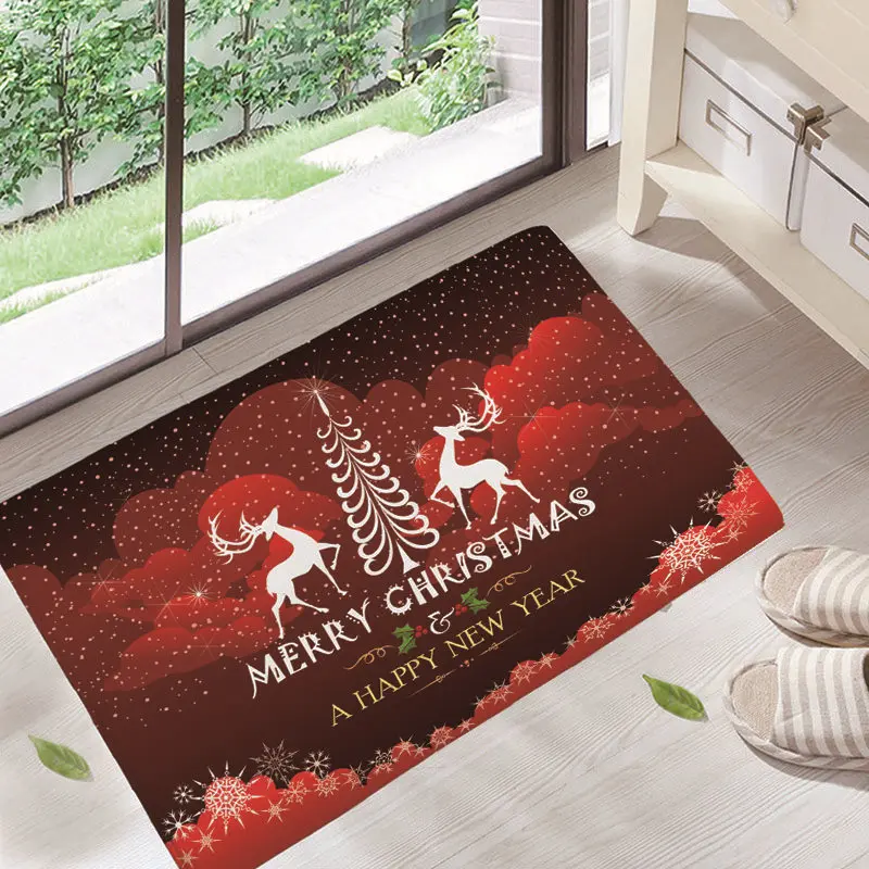 Пыленепроницаемые прочные коврики красочные Мультяшные веселые рождественские