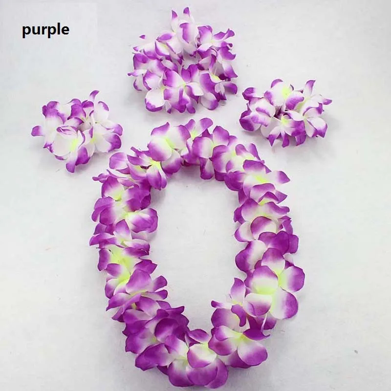 Гавайский цветок Lei повязка на лодыжку хула гирлянда лента голову с цветочным