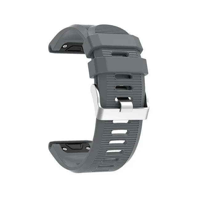 Из силикагеля, мягкий быстросъемный ремешок в комплекте ремешок для Garmin Fenix 5X gps Смарт-часы фитнес-браслет умные аксессуары Замена - Цвет: Серый