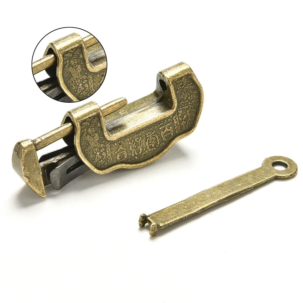 Античный Железный китайский старинный замок ретро латунный ювелирные изделия