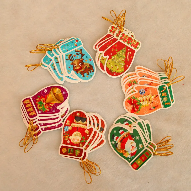 1 сумка Милая ручная работа перчатка форма Мультфильм Санта Рождество