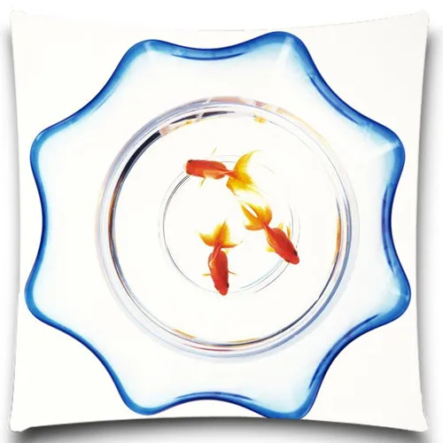 Рыбы наволочка красочные Золотая рыбка хлопка полиэстер площадь 18*18 дюймов и т. д