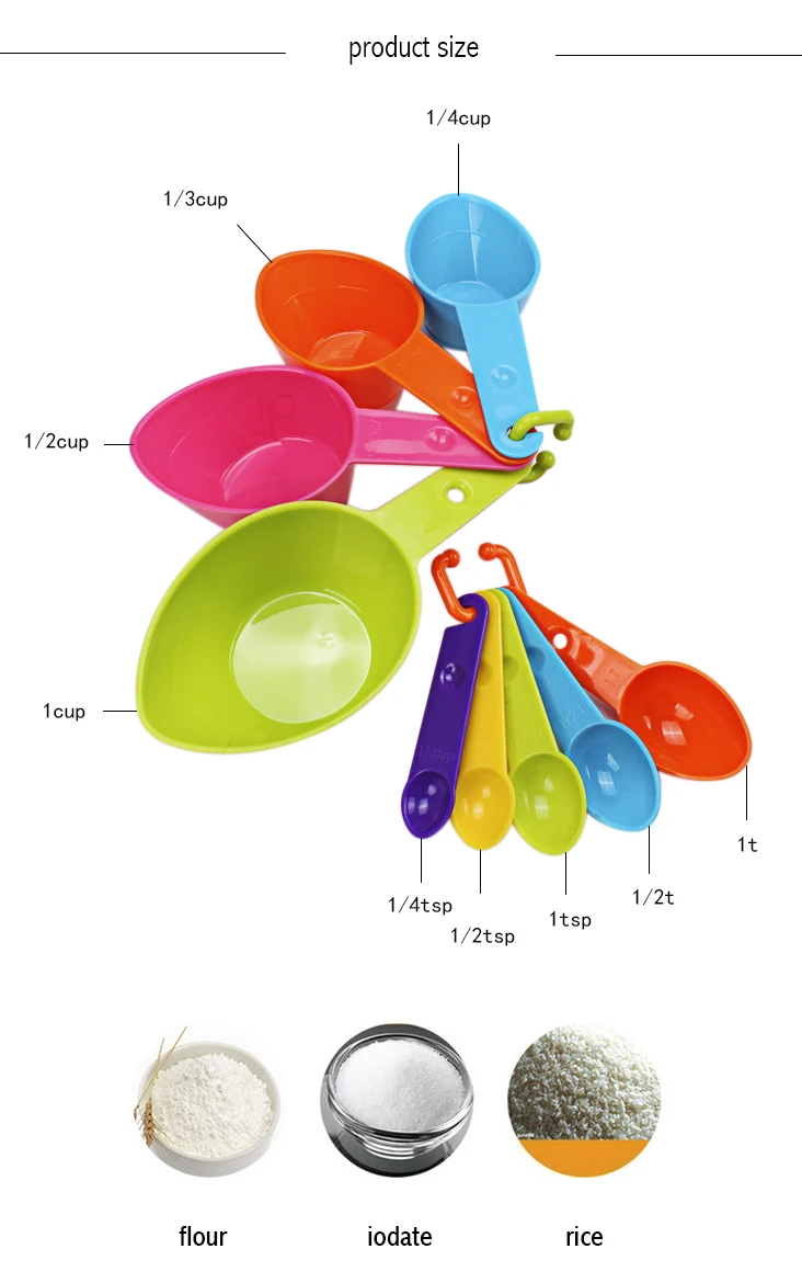Красочные 9 шт. Кухня colourworks Ложки мерные Мерные колбы Кубок ложка для выпечки