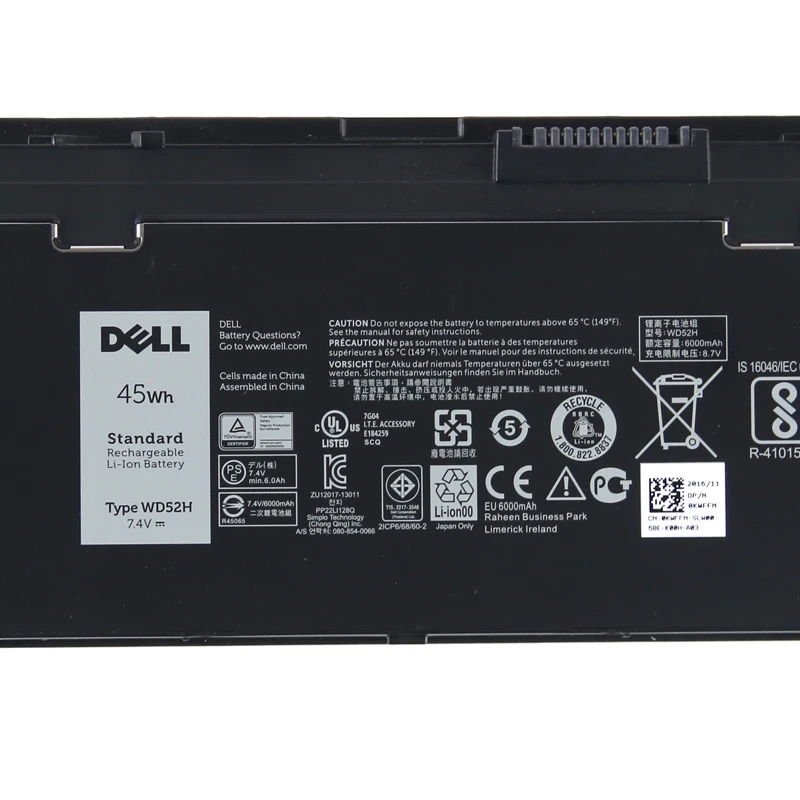 Оригинальный аккумулятор для ноутбука Dell Latitude E7240 E7250 W57CV 0W57CV GVD76 VFV59 Аккумулятор 7 4