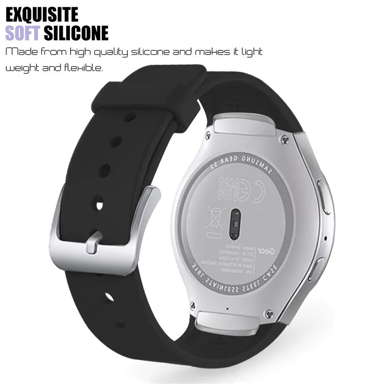 Спортивный силиконовый ремешок для часов для samsung gear S2 умный браслет Стильный силиконовый сменный Ремешок Браслет