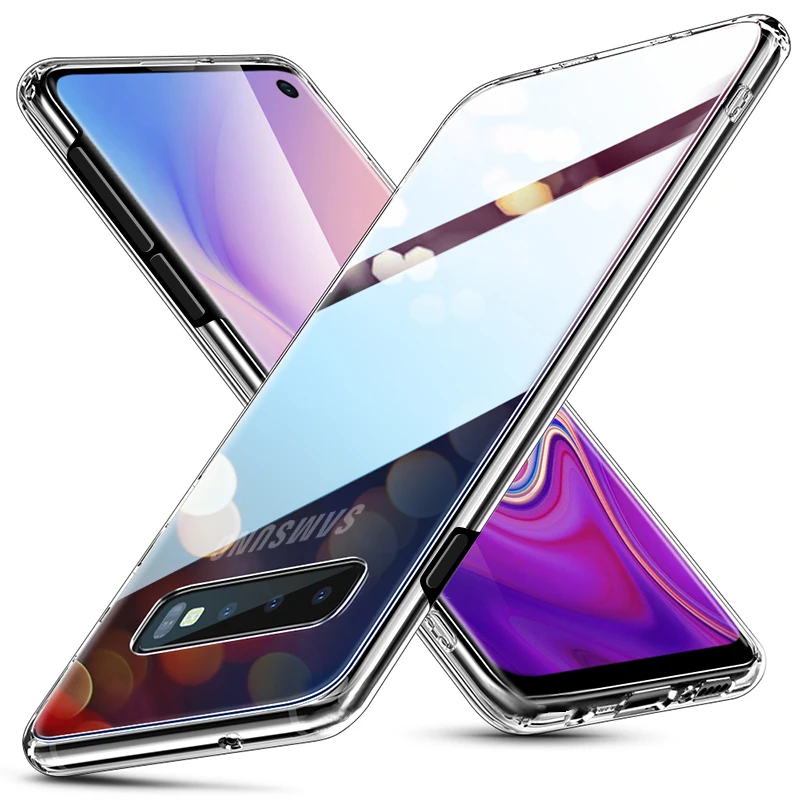 Прозрачный жесткий чехол для ПК samsung S10 S10Plus S10E Note 10 Note 10 Pro тонкий профиль чистый телефон