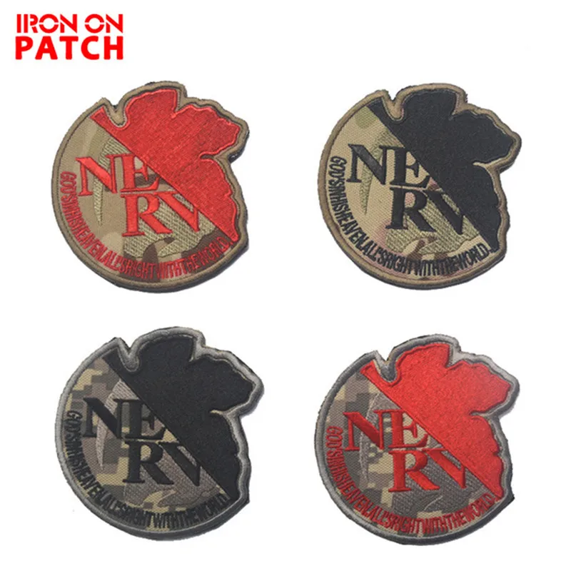 Evangelion NERV патч одежда поклонников камуфляж значок тактический боевой вышитые
