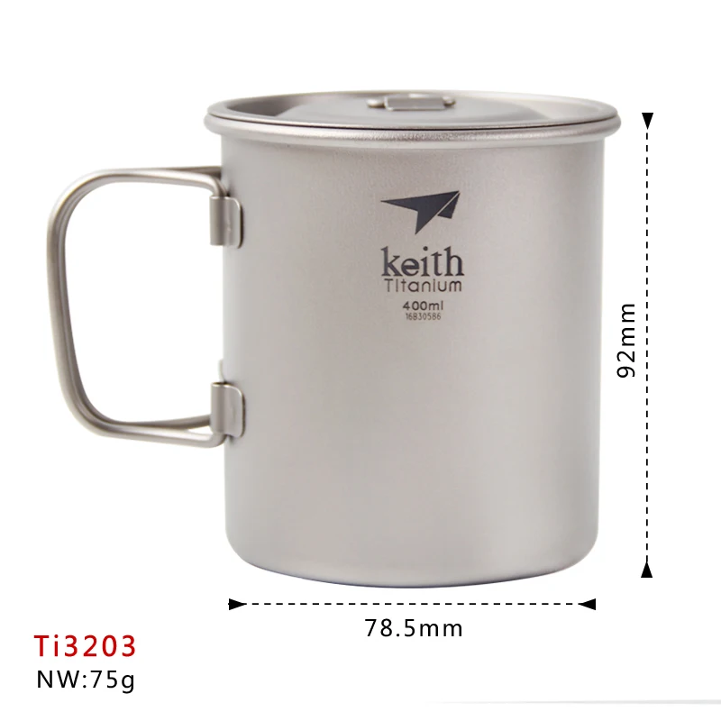 Keith 220 мл-900 мл титановая чашка уличная посуда походная вода путешествия Ультралегкая Складная кружка